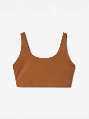 Casual Sleeveless Striped Women Brown Top